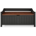 Cottage Black Storage Bench