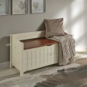 Cottage White Storage Bench
