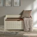 Cottage White Storage Bench