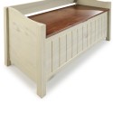 Cottage White Storage Bench