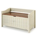 Cottage White Storage Bench