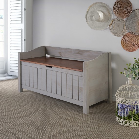 Cottage Grey Storage Bench