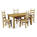 Corona Small Extending Dining Table & 4 Chairs