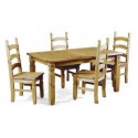 Corona 5'0" Dining Table & 4 Chairs