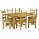 Corona 6'0" Dining Table & 6 Chairs