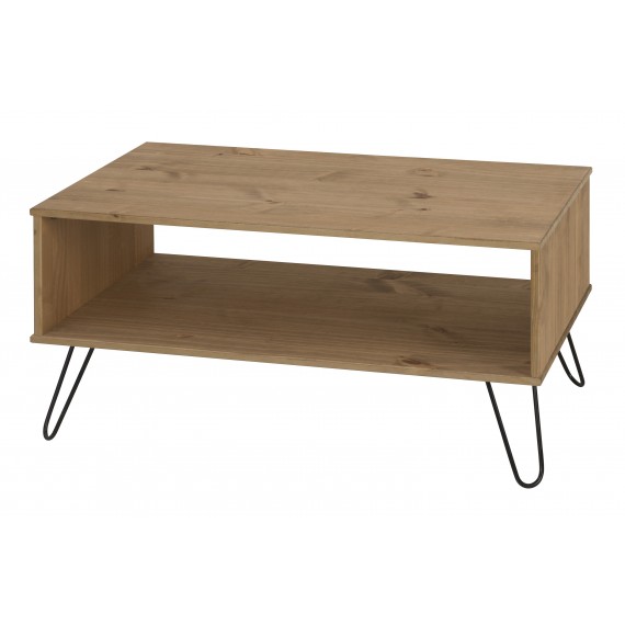 Industrial Coffee Table with Shelf