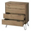 Industrial 4 Drawer Wide Chest