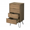 Industrial 4 Drawer Narrow Chest