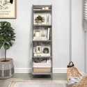 Scandian Grey Ladder Bookcase