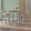 Corona Grey Wax Bistro Set