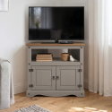 Corona Grey Wax Corner TV Unit