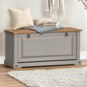 Corona Grey Wax 1 Shelf Shoe Rack Chest Bench