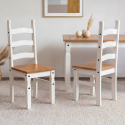 Corona White Pair of Dining Chairs